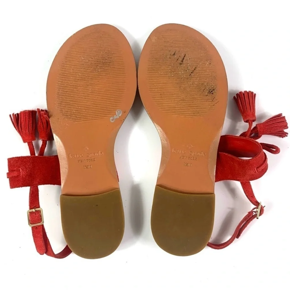 KATE SPADE Red Suede Women's Sandals